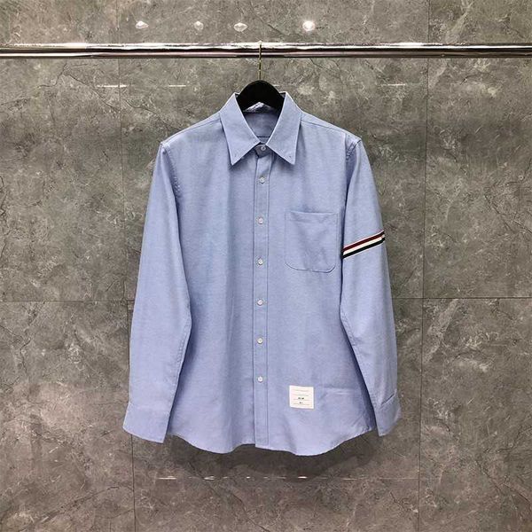 tb thom shirt spring autumn fashion brand blue men's single armband stripe cotton oxford formal casual wholesale, White;black
tb thom shirt spring autumn fashion brand blue men's single armband stripe cotton oxford formal casual wholesale, White;black