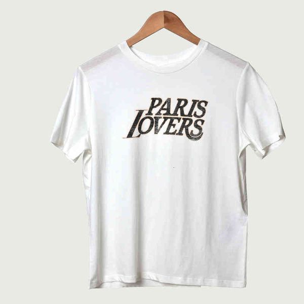 women's t-shirt spring / summer loose and versatile letter printed short sleeve round neck casual t-shirt women, White
women's t-shirt spring / summer loose and versatile letter printed short sleeve round neck casual t-shirt women, White
