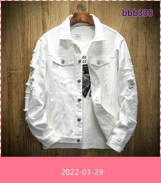 2021 autumn mens jeans jackets slim fit cotton denim jacket red white black ripped hole jean coats men outwear plus size bbb, Black;brown
2021 autumn mens jeans jackets slim fit cotton denim jacket red white black ripped hole jean coats men outwear plus size bbb, Black;brown