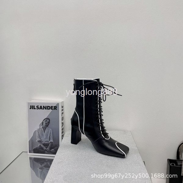 boots bandage women knight boots net red with thick heel square head stitching fashionable short thin, Black
boots bandage women knight boots net red with thick heel square head stitching fashionable short thin, Black