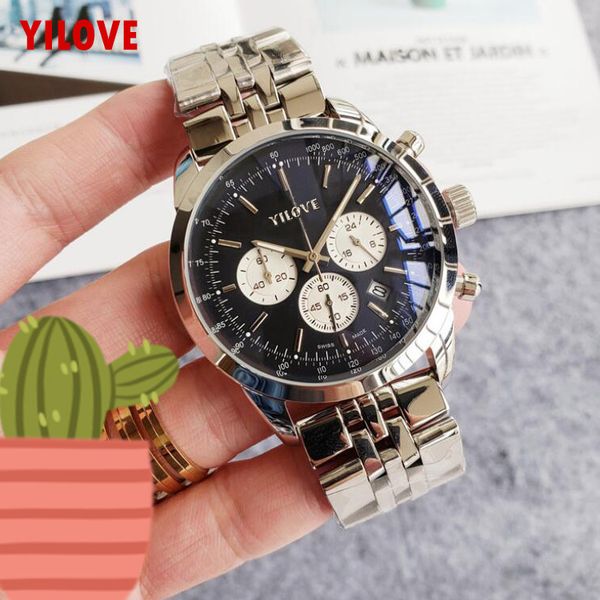 men's luxury six-pin of the line watch automatic stainless steel ceramic quartz movement clock metal watchband stylish multifunctional, Slivery;brown
men's luxury six-pin of the line watch automatic stainless steel ceramic quartz movement clock metal watchband stylish multifunctional, Slivery;brown
