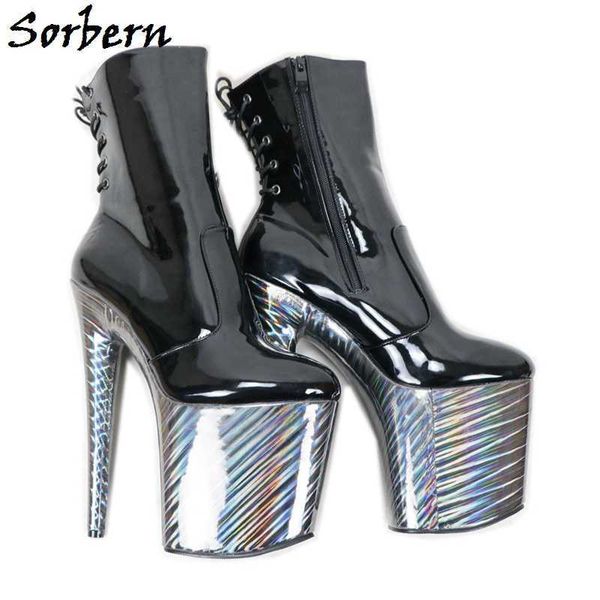 sorbern holo black pole dance boot stripper heels lace up back 8inch 9inch heels extreme high patent shoes crossdressers guys
sorbern holo black pole dance boot stripper heels lace up back 8inch 9inch heels extreme high patent shoes crossdressers guys