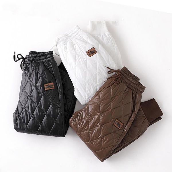 women winter down pants high waist patchwork warm straight trousers casual y2k mom cotton harem female pantalones p303, Black;white
women winter down pants high waist patchwork warm straight trousers casual y2k mom cotton harem female pantalones p303, Black;white