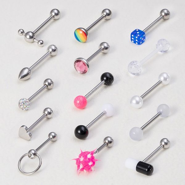 3pcs surgical steel tongue piercing barbell nipple ring bar tongue stud dumbbell retainer for women men body jewelry, Silver
3pcs surgical steel tongue piercing barbell nipple ring bar tongue stud dumbbell retainer for women men body jewelry, Silver