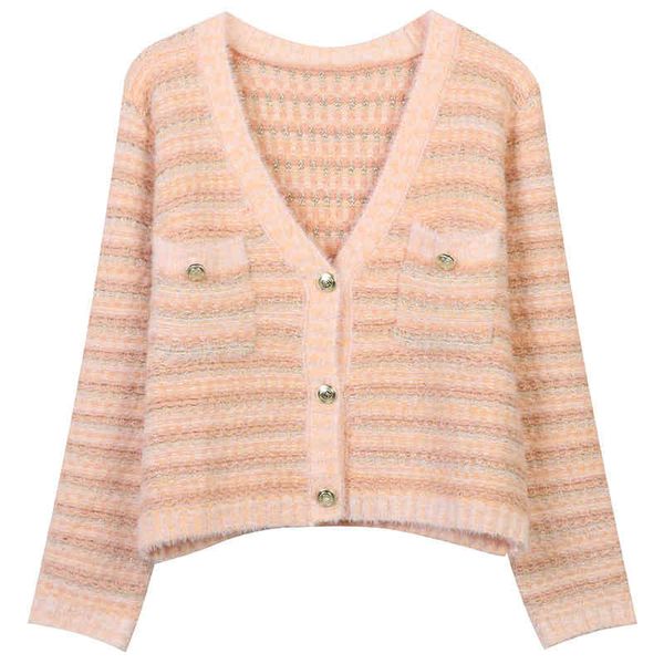 women's sweaters french high-end women's wear spring 2022 stripe color matching pocket design slim fit v-neck knitted cardigan 49z, White;black
women's sweaters french high-end women's wear spring 2022 stripe color matching pocket design slim fit v-neck knitted cardigan 49z, White;black