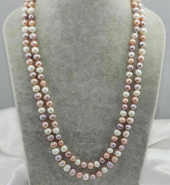 18" 25" 36" 50" 65" 80" 8-9mm natural multicolor pearl akoya cultured pearl necklace, Silver
18" 25" 36" 50" 65" 80" 8-9mm natural multicolor pearl akoya cultured pearl necklace, Silver