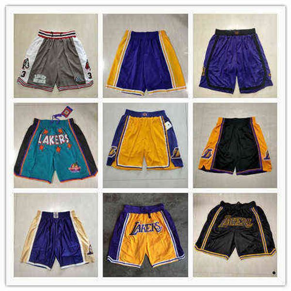 los angeles''lakers''men throwback basketball shorts pocket purple6a10, White;black