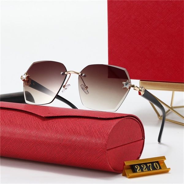sun glass eyewear new fashion men's and women's sunglasses rimless sunglasses 2270 with cases, White;black
sun glass eyewear new fashion men's and women's sunglasses rimless sunglasses 2270 with cases, White;black