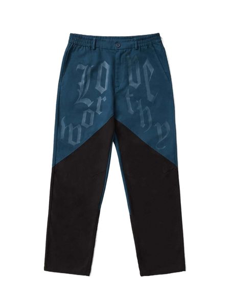 x love worthy men two tone letter graphic pants 341n#, Black