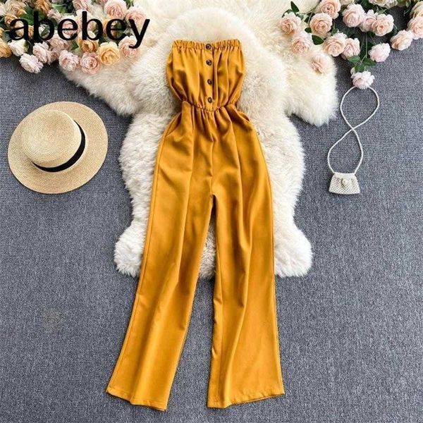 women korean strapless rompers sleeveless off shoulder jumpsuits summer casual streetwear wide leg long rompers 210715, Black;white
women korean strapless rompers sleeveless off shoulder jumpsuits summer casual streetwear wide leg long rompers 210715, Black;white