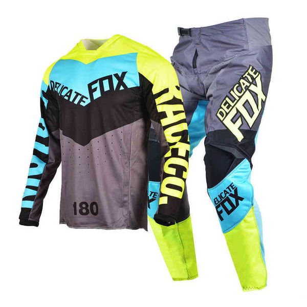 cycling suitmotocross racing gear set 2022 delicate fox 180 trice jersey pants mx dirt bike kits off-road moto suit mens atv utv, Gray
cycling suitmotocross racing gear set 2022 delicate fox 180 trice jersey pants mx dirt bike kits off-road moto suit mens atv utv, Gray