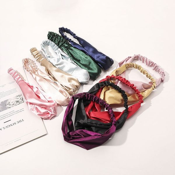 female cross soft satin headbands solid color high elastic hair band sweet turban headwrap simple all-match satin silk hairbands, Slivery;white
female cross soft satin headbands solid color high elastic hair band sweet turban headwrap simple all-match satin silk hairbands, Slivery;white
