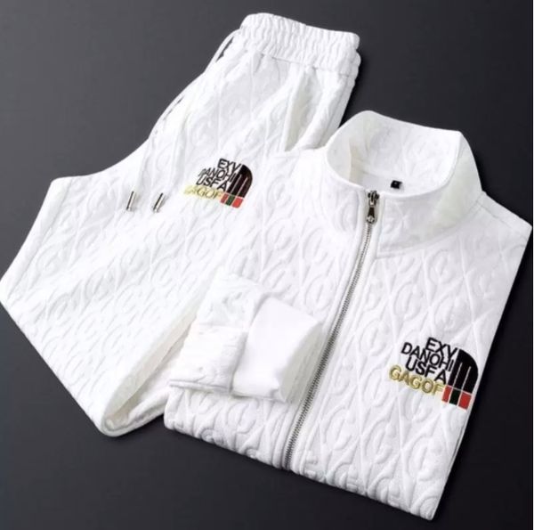 men's tracksuits casual suit 2022 spring and autumn light luxury coat fashion embroidered jacket trousers two piece, Gray
men's tracksuits casual suit 2022 spring and autumn light luxury coat fashion embroidered jacket trousers two piece, Gray