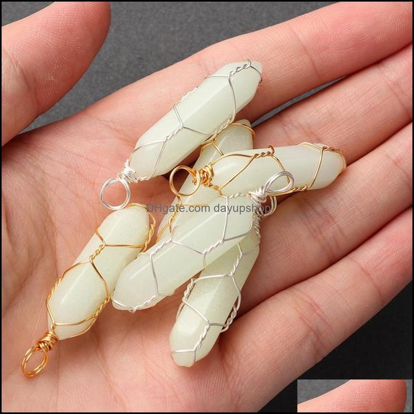 pendant necklaces hexagonal pillar crystal glow in the dark luminous wire wrap stone craft pendants diy gift for women men dayupshop dhax1, Silver
pendant necklaces hexagonal pillar crystal glow in the dark luminous wire wrap stone craft pendants diy gift for women men dayupshop dhax1, Silver