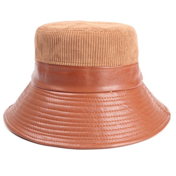 fashion designers caps autumn and winter new corduroy pu leather stitching bucket hat mens womens korean-style fashion all-match warm outdoo, Blue;gray
fashion designers caps autumn and winter new corduroy pu leather stitching bucket hat mens womens korean-style fashion all-match warm outdoo, Blue;gray