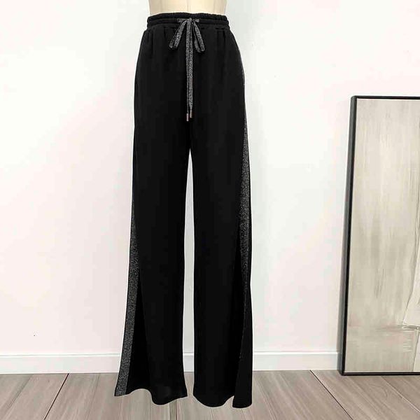 women's pants capris foreign trade original single black technology breathable texture fashion elastic stitching bright silk loose wais, Black;white
women's pants capris foreign trade original single black technology breathable texture fashion elastic stitching bright silk loose wais, Black;white