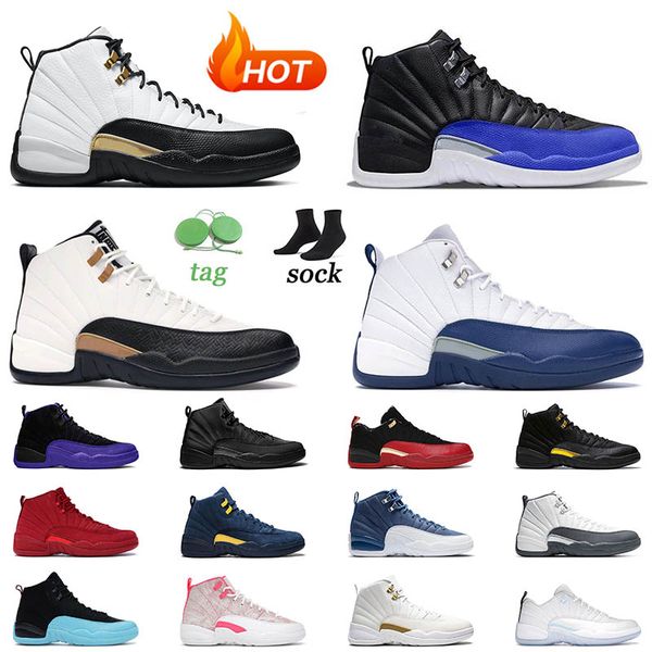 outdoor flat 12s mens basketball shoes womens fashion designer dark concor french blue reverse flu game grind taxi sports sneakers trainers, White;red
outdoor flat 12s mens basketball shoes womens fashion designer dark concor french blue reverse flu game grind taxi sports sneakers trainers, White;red