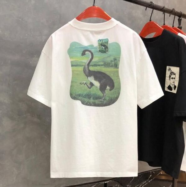 white men women couple cotton t shirt hip hop high street casual oversize t-shirt 2022ss, White;black
white men women couple cotton t shirt hip hop high street casual oversize t-shirt 2022ss, White;black