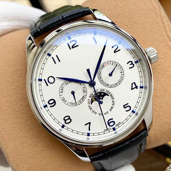 boutique men's watch classic fashion 42mm 316 stainless steel dial leather strap designer automatic business movement watches designer, Slivery;brown
boutique men's watch classic fashion 42mm 316 stainless steel dial leather strap designer automatic business movement watches designer, Slivery;brown