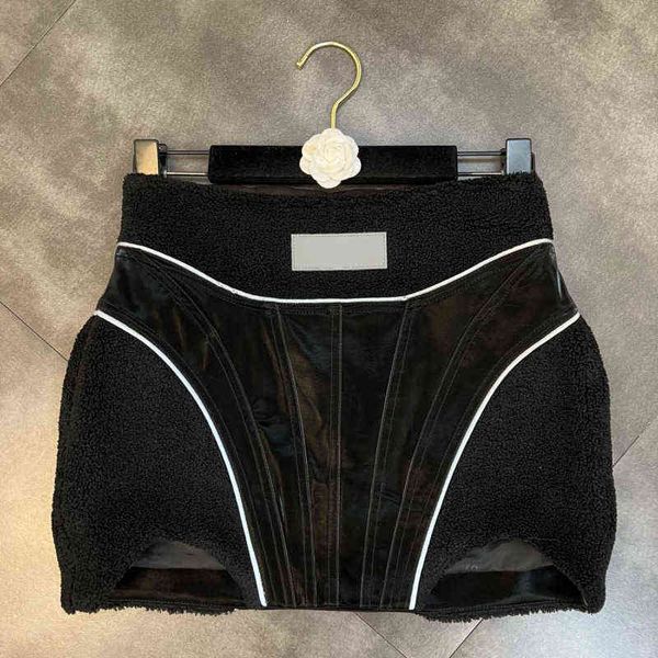 premium spring arrival lambswool patchwork pu black short mini pleated bodycon skirt women gd765
premium spring arrival lambswool patchwork pu black short mini pleated bodycon skirt women gd765