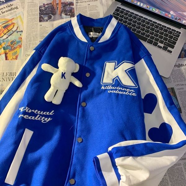 men's hoodies & sweatshirts designer phantom bear baseball jacket female loose korean student 2022 new spring klein blue zmwt2022, Black
men's hoodies & sweatshirts designer phantom bear baseball jacket female loose korean student 2022 new spring klein blue zmwt2022, Black
