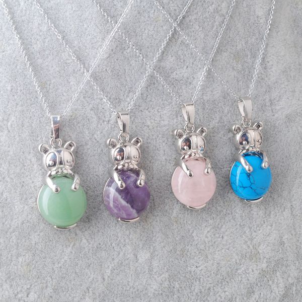 cute animal the rabbit natural stone necklace pendant opal tigers eye for girl beads reiki good quality jewelry be906, Silver
cute animal the rabbit natural stone necklace pendant opal tigers eye for girl beads reiki good quality jewelry be906, Silver