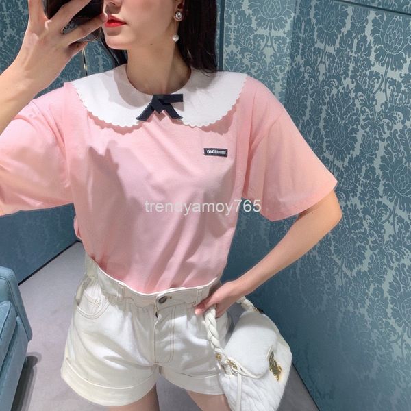 women's t-shirt miu family short sleeve t-shirt women's early spring 21 sweet style pineapple cotton doll lace lapel bow top, White
women's t-shirt miu family short sleeve t-shirt women's early spring 21 sweet style pineapple cotton doll lace lapel bow top, White