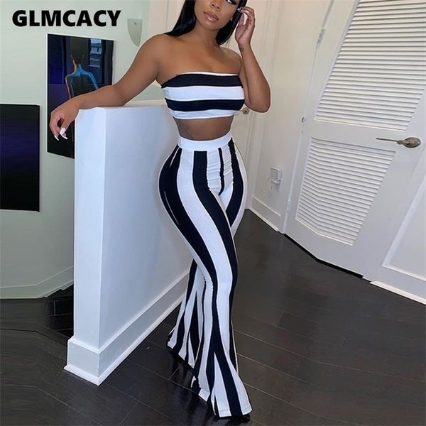 women striped strapless two piece set summer strapless and long pant women set party 2 piece set t200716, White
women striped strapless two piece set summer strapless and long pant women set party 2 piece set t200716, White