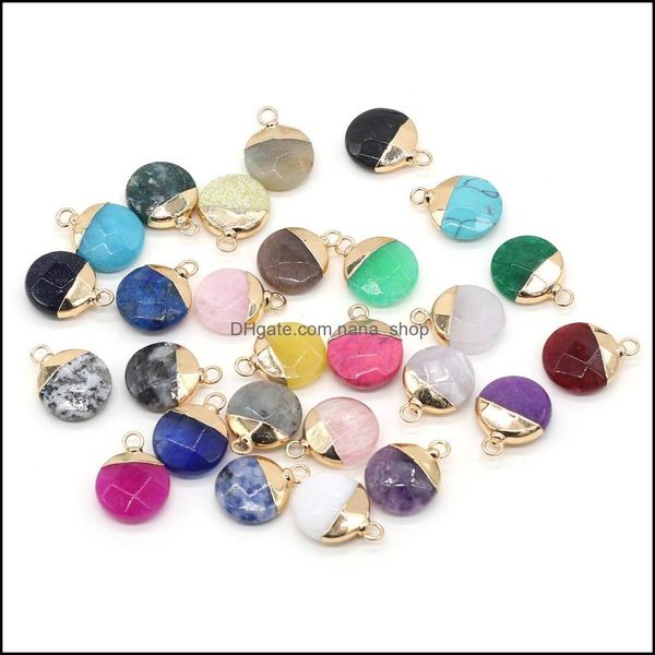 charms jewelry findings components natural stone round rose quartz lapis lazi turquoise opal pendant diy for bracel dhv4f, Bronze;silver
charms jewelry findings components natural stone round rose quartz lapis lazi turquoise opal pendant diy for bracel dhv4f, Bronze;silver