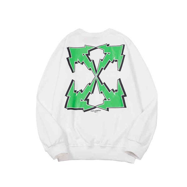 2022 autumn and winter new high-quality off green lightning arrow round neck pullover, Black
2022 autumn and winter new high-quality off green lightning arrow round neck pullover, Black