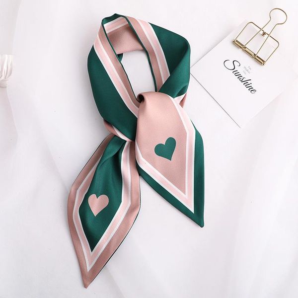 sweet love print women small silk scarf handle bag ribbons female head scarves sharp angle green 90 10cm, Blue;gray
sweet love print women small silk scarf handle bag ribbons female head scarves sharp angle green 90 10cm, Blue;gray