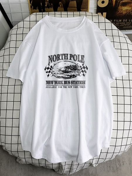 men slogan & car print tee d7zd#, White;black 
men slogan & car print tee d7zd#, White;black