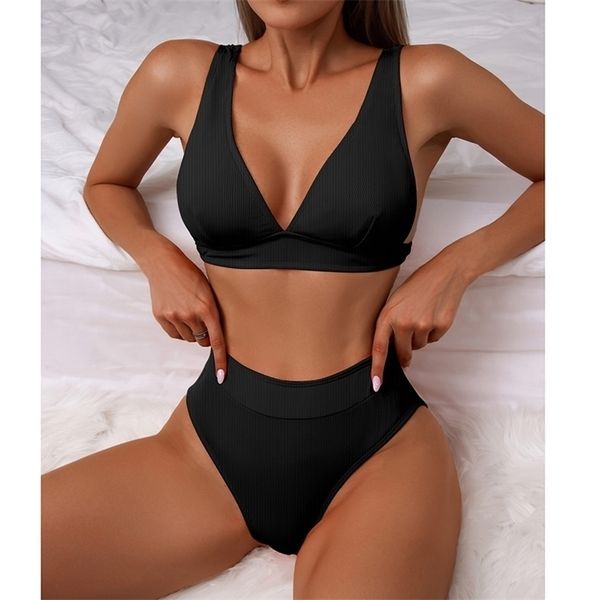 coobbu ribbed bikini high waist swimsuit women push up swimwear v-neck biquini solid bathing suit bikini set beachwear 220504, White;black
coobbu ribbed bikini high waist swimsuit women push up swimwear v-neck biquini solid bathing suit bikini set beachwear 220504, White;black