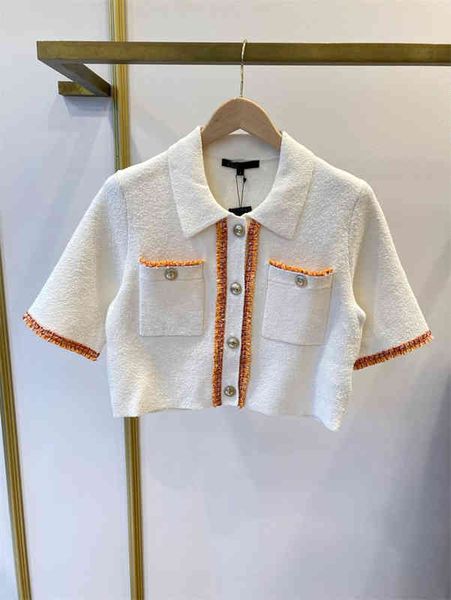 women's knits tees pocket polo collar short sleeved sweater female french minority spring summer sweet fashion, White
women's knits tees pocket polo collar short sleeved sweater female french minority spring summer sweet fashion, White