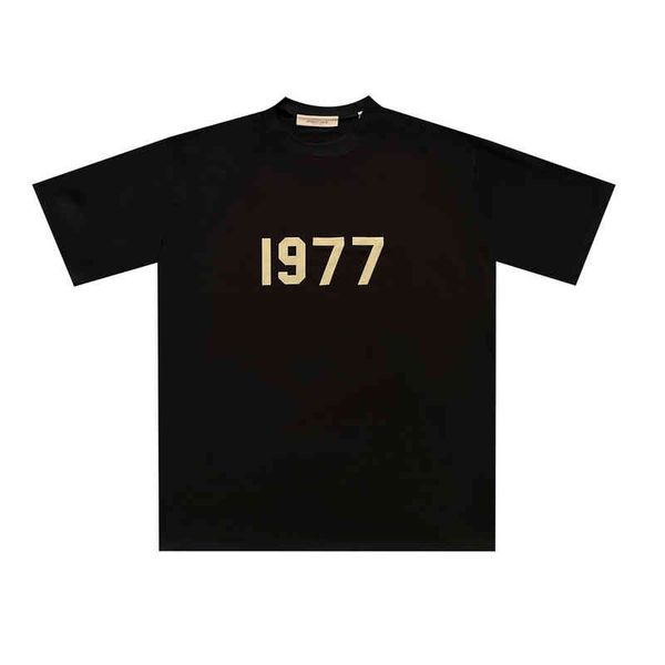 50% discount thread correct version fog double essentials short sleeve fashion 1977 flocking loose fitting men's and women's versa, White;black