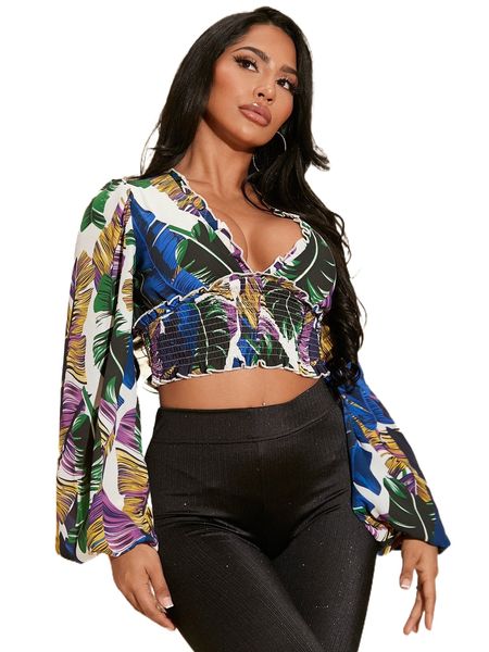 sxy tropical print shirred hem y3si#, White
sxy tropical print shirred hem y3si#, White