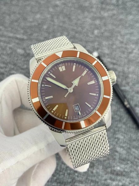 men's 42mm automatic mechanical watch 316l stainless steel 4 strap fashion wristwatch montre de luxe, Slivery;brown
men's 42mm automatic mechanical watch 316l stainless steel 4 strap fashion wristwatch montre de luxe, Slivery;brown