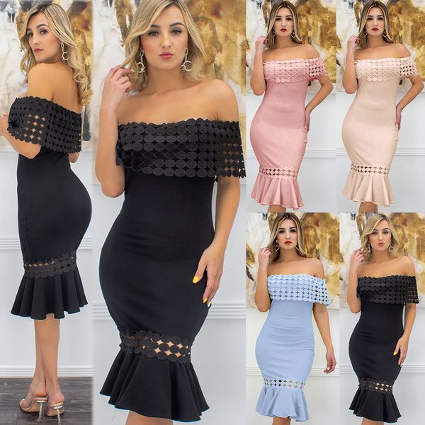 fashionable slim-fit elegant dress off-shoulder slimming sheath dress for women spring and summer, White;black
fashionable slim-fit elegant dress off-shoulder slimming sheath dress for women spring and summer, White;black