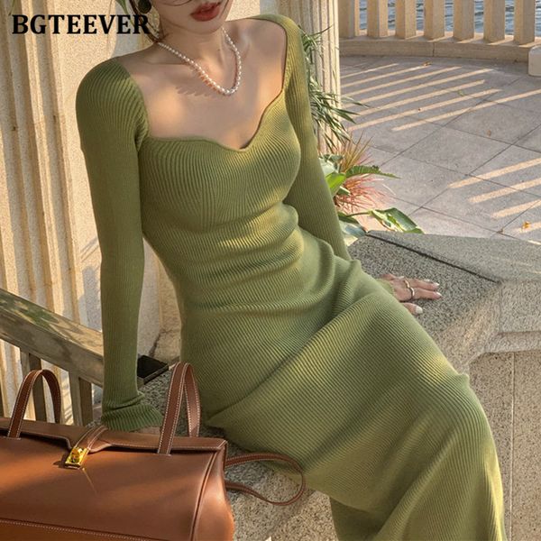 bgteever vintage square collar knitted bodycon dress for women split stretched female pencil dress vestidos 2021 autumn winter, Black;gray
bgteever vintage square collar knitted bodycon dress for women split stretched female pencil dress vestidos 2021 autumn winter, Black;gray
