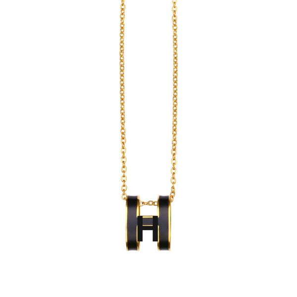 classic women style gold plated h pendant necklace female engagement stainless steel necklaces for gift, Silver
classic women style gold plated h pendant necklace female engagement stainless steel necklaces for gift, Silver