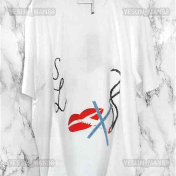 designer luxury summer ysls classic cigarette mouth red lip printed slp t shirt fashion mens and womens couples crew neck tee, White;black
designer luxury summer ysls classic cigarette mouth red lip printed slp t shirt fashion mens and womens couples crew neck tee, White;black