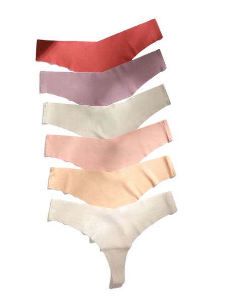 6pack seamless panty set a2qw#, Black;red