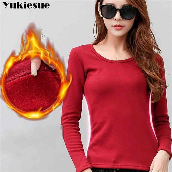 fashion autumn blusa women o neck warm winter cashmere t shirt slim casual long sleeve t shirts women thick 210412, White
fashion autumn blusa women o neck warm winter cashmere t shirt slim casual long sleeve t shirts women thick 210412, White