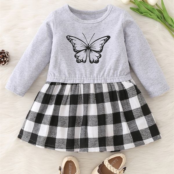 baby butterfly and buffalo plaid print 2 in 1 sweatshirt dress she, Black
baby butterfly and buffalo plaid print 2 in 1 sweatshirt dress she, Black