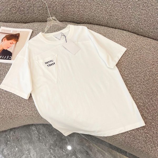 women's t-shirt designer 2022 summer fashion brand pocket decoration letter embroidery short sleeved t-shirt men's women's in, White
women's t-shirt designer 2022 summer fashion brand pocket decoration letter embroidery short sleeved t-shirt men's women's in, White