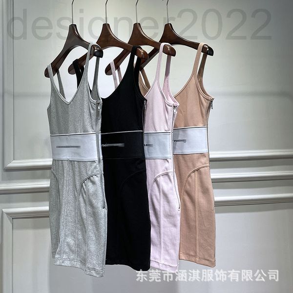 casual dresses designer chao brand aw king rib elastic letter rubber waist dress tight suspender skirt women's tziw, Black;gray
casual dresses designer chao brand aw king rib elastic letter rubber waist dress tight suspender skirt women's tziw, Black;gray