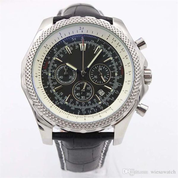 traditional and classic mens watches outdoor 49mm large black dial man watch quartz chronograph wristwatches with black leather st188p, Slivery;brown
traditional and classic mens watches outdoor 49mm large black dial man watch quartz chronograph wristwatches with black leather st188p, Slivery;brown