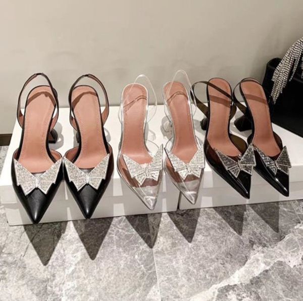 women's summer new crystal diamond buckle sandals butterfly transparent wine glass heel high heel, Black
women's summer new crystal diamond buckle sandals butterfly transparent wine glass heel high heel, Black