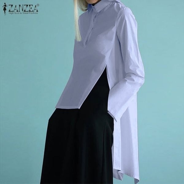 zanzea womens irregular elegant summer blouse lapel blusas female split long sleeve casual shirts oversized 5xl y200622, White
zanzea womens irregular elegant summer blouse lapel blusas female split long sleeve casual shirts oversized 5xl y200622, White
