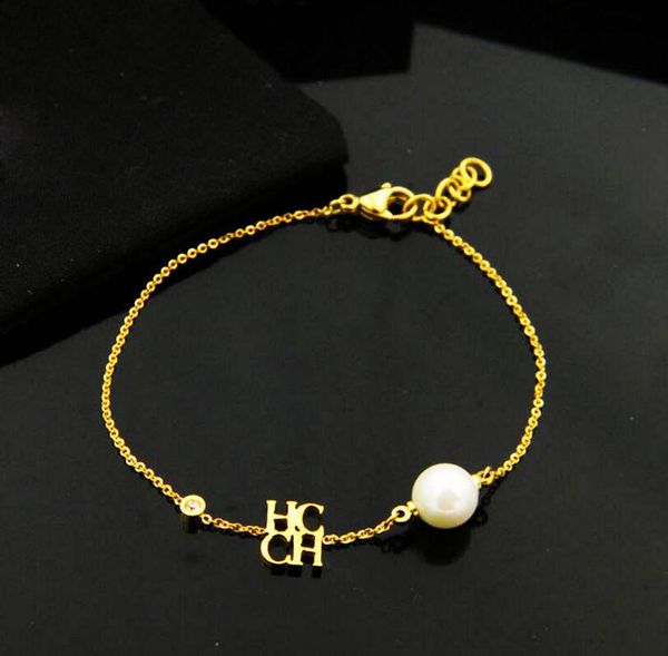 link, chain ol style fashion charm chains bangle bracelets high-grade fine ch letters pearl bracelet for women, Black
link, chain ol style fashion charm chains bangle bracelets high-grade fine ch letters pearl bracelet for women, Black